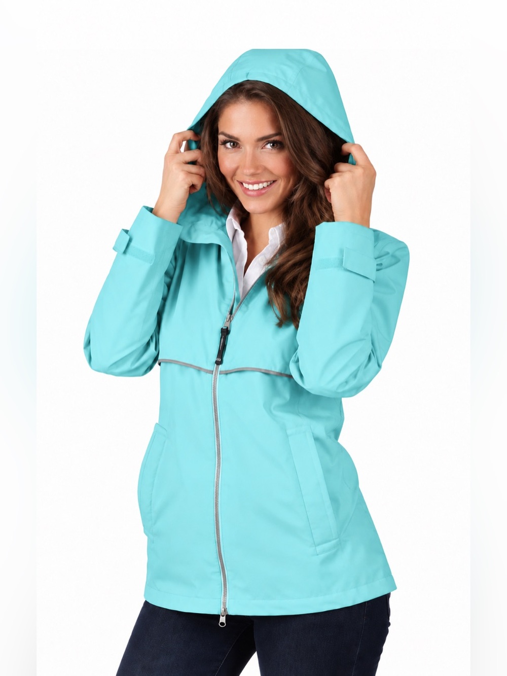 i5 Apparel Women’s S Lined Hooded Rain Jacket Windbreaker - Seul Choix Pointe